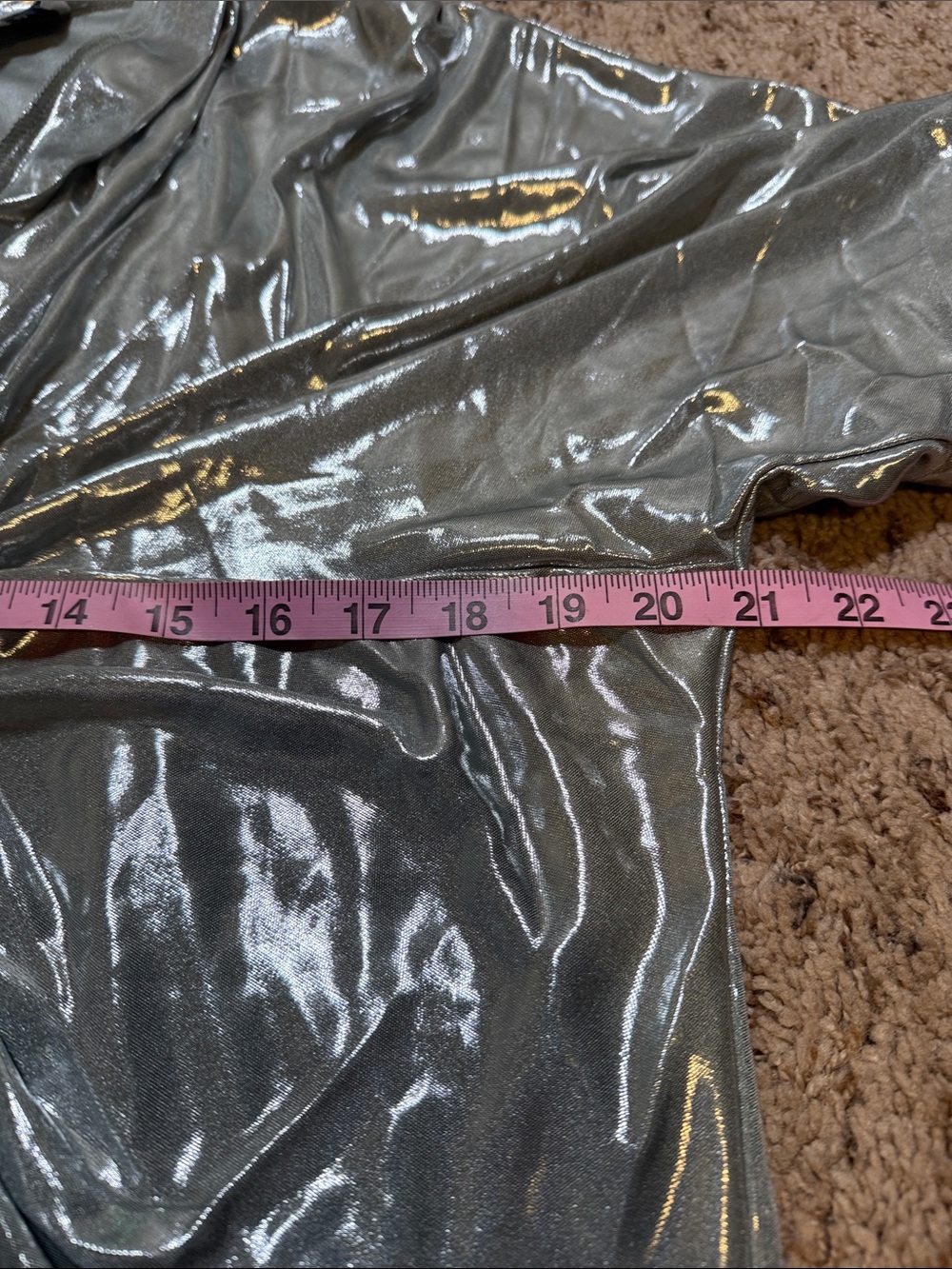 Denim 24/7 Metallic Silver Twist-Front Blouse - Picture 4 of 5